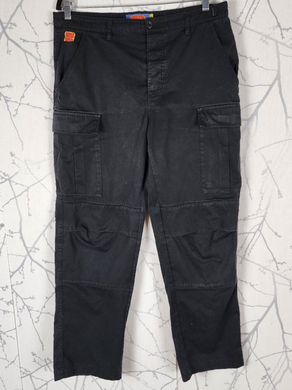 Empyre Black Cotton Blend Twill Utility Cargo Pants